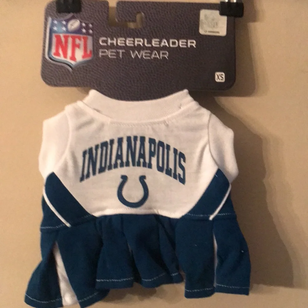 NFL  Dog Cheerleader Pet Wear Indianapolis Colts- NWT Size XS